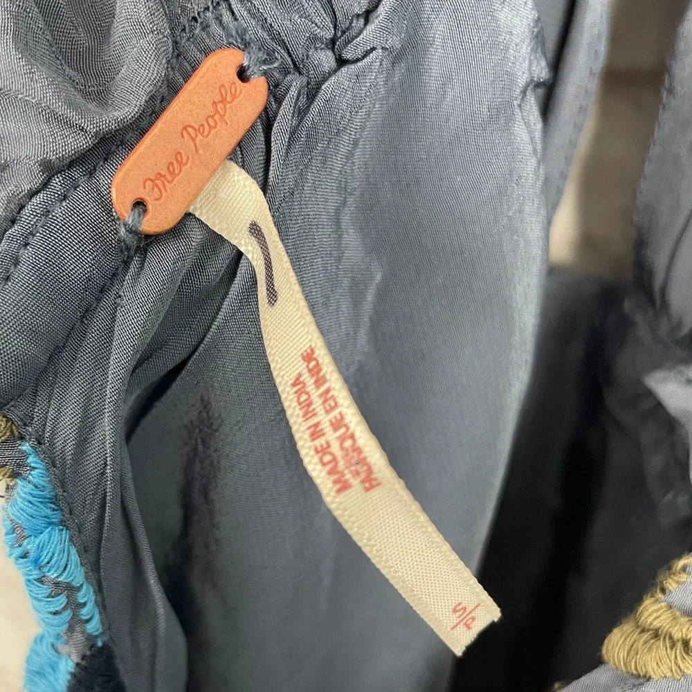 Free People Dusty Blue Floral Ruffled Maxi Dress - Picture 4 of 9